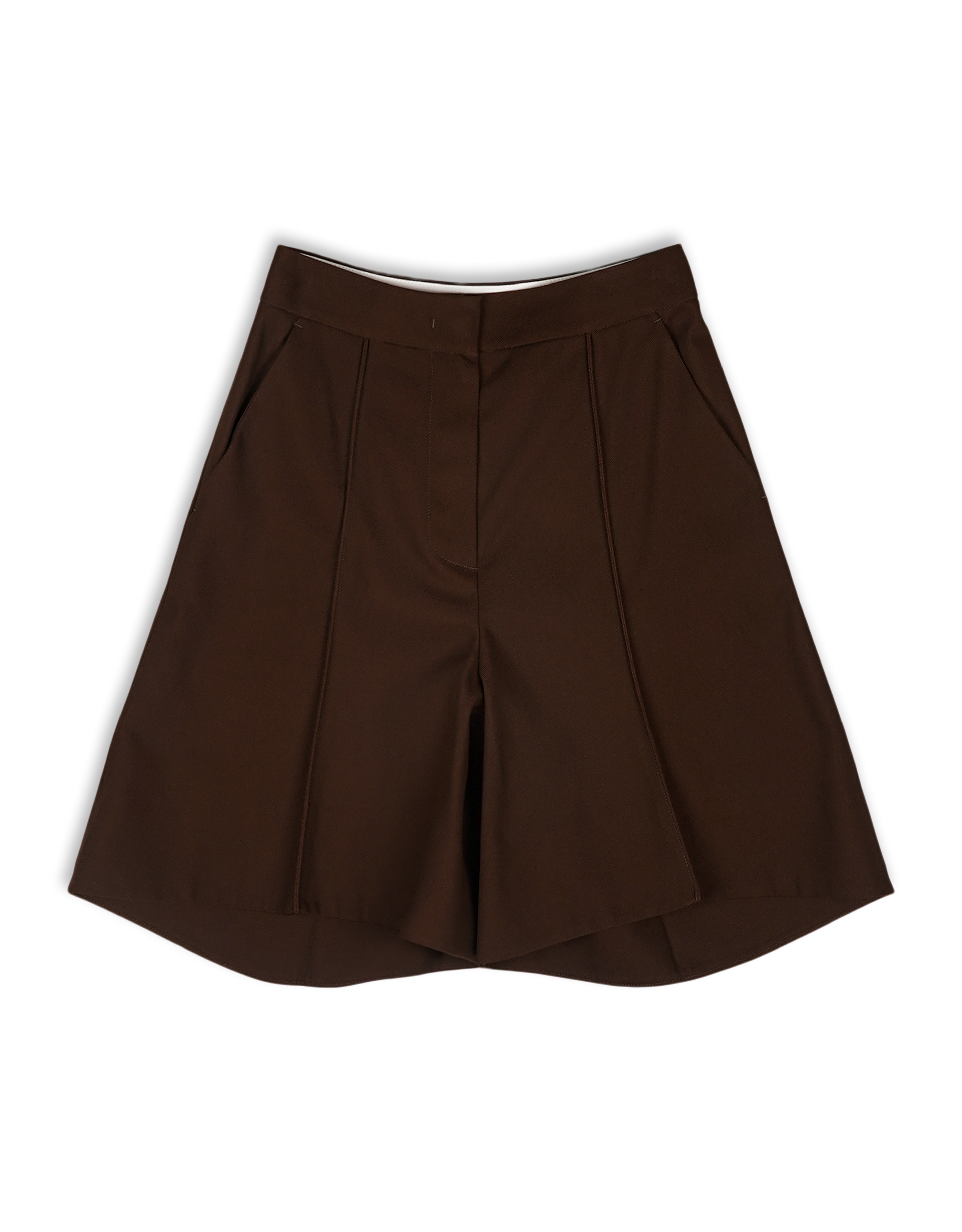 Structured Drilled Cotton Shorts