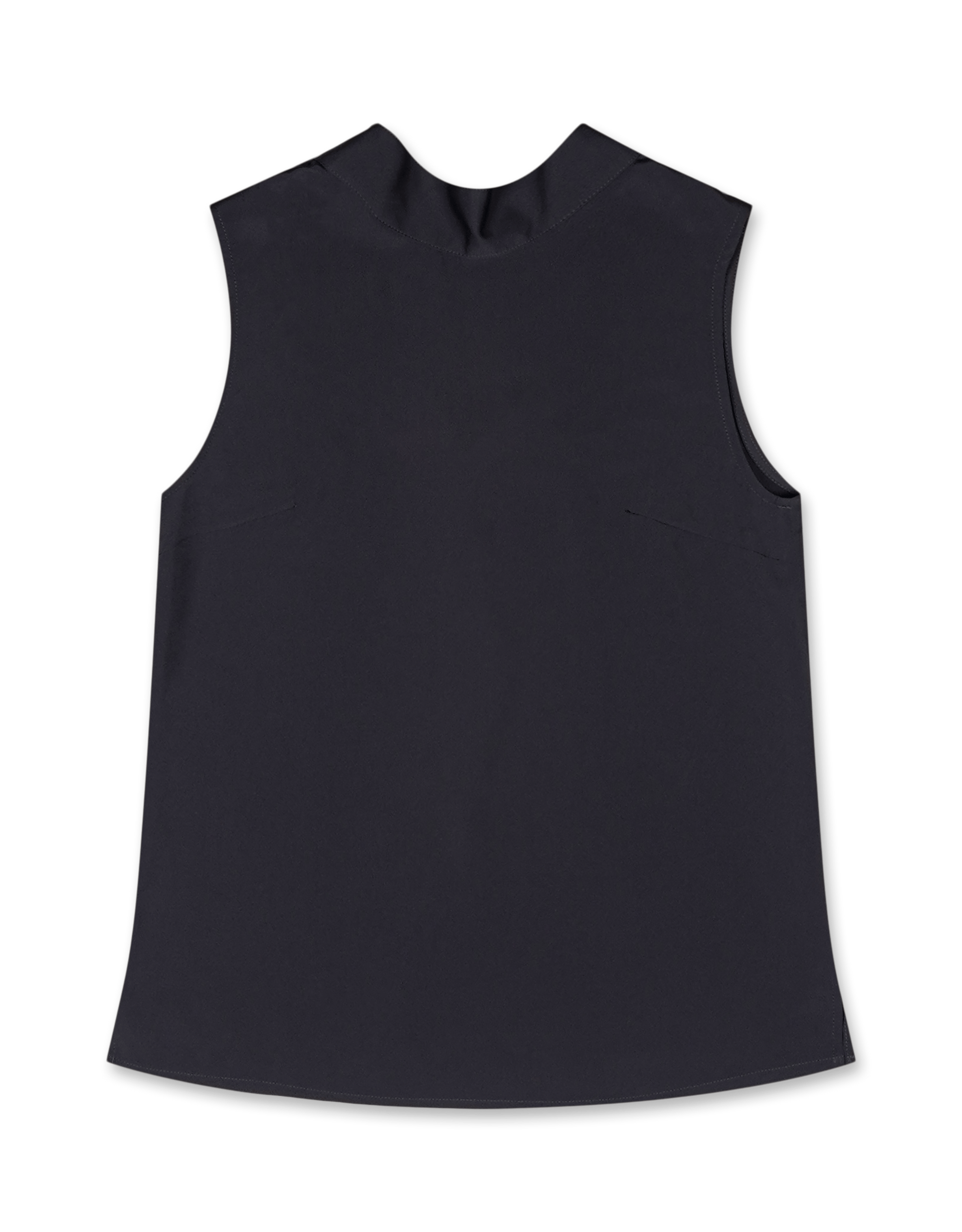 Silky Back Closing Detail Sleeveless Top