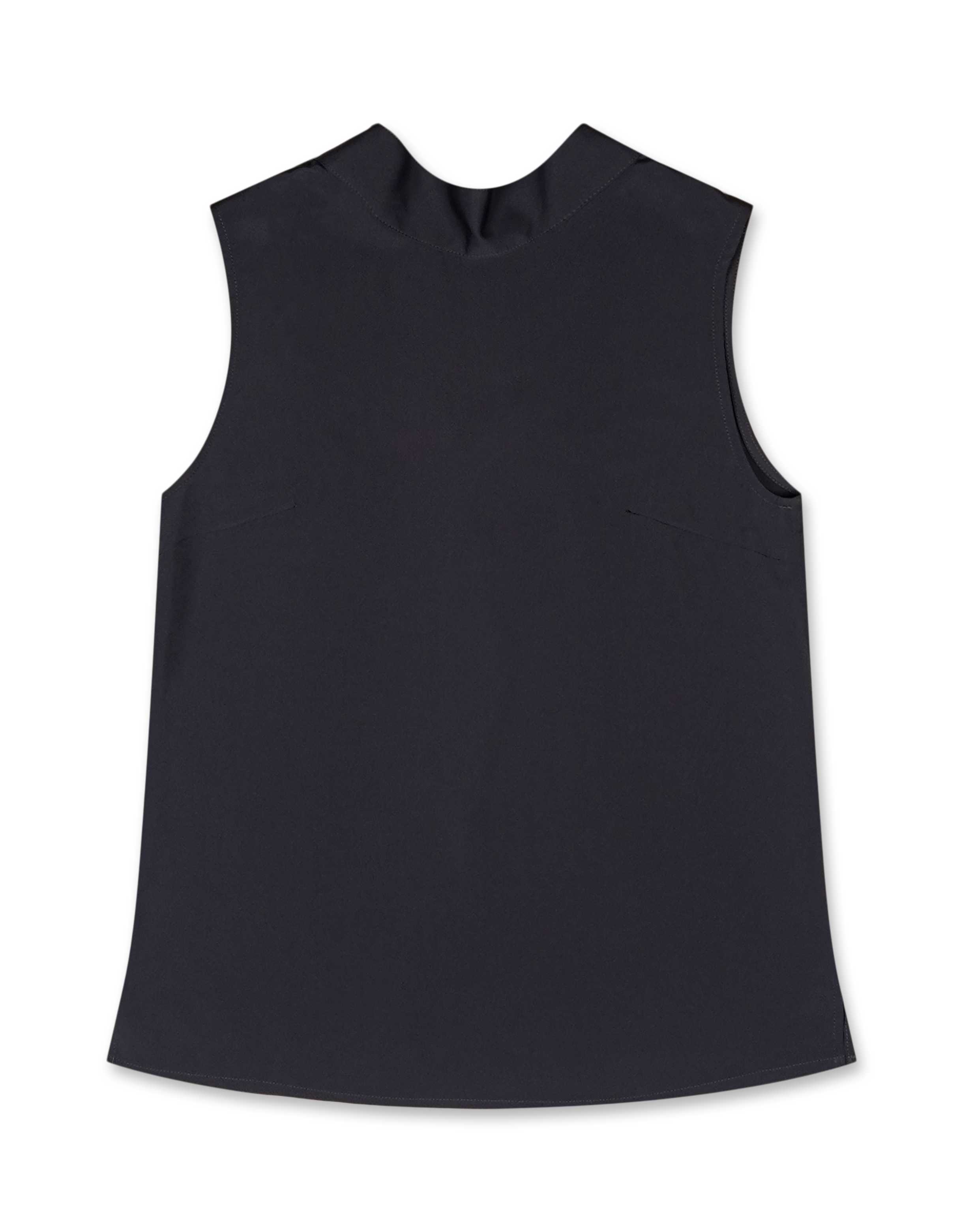 Silky Back Closing Detail Sleeveless Top