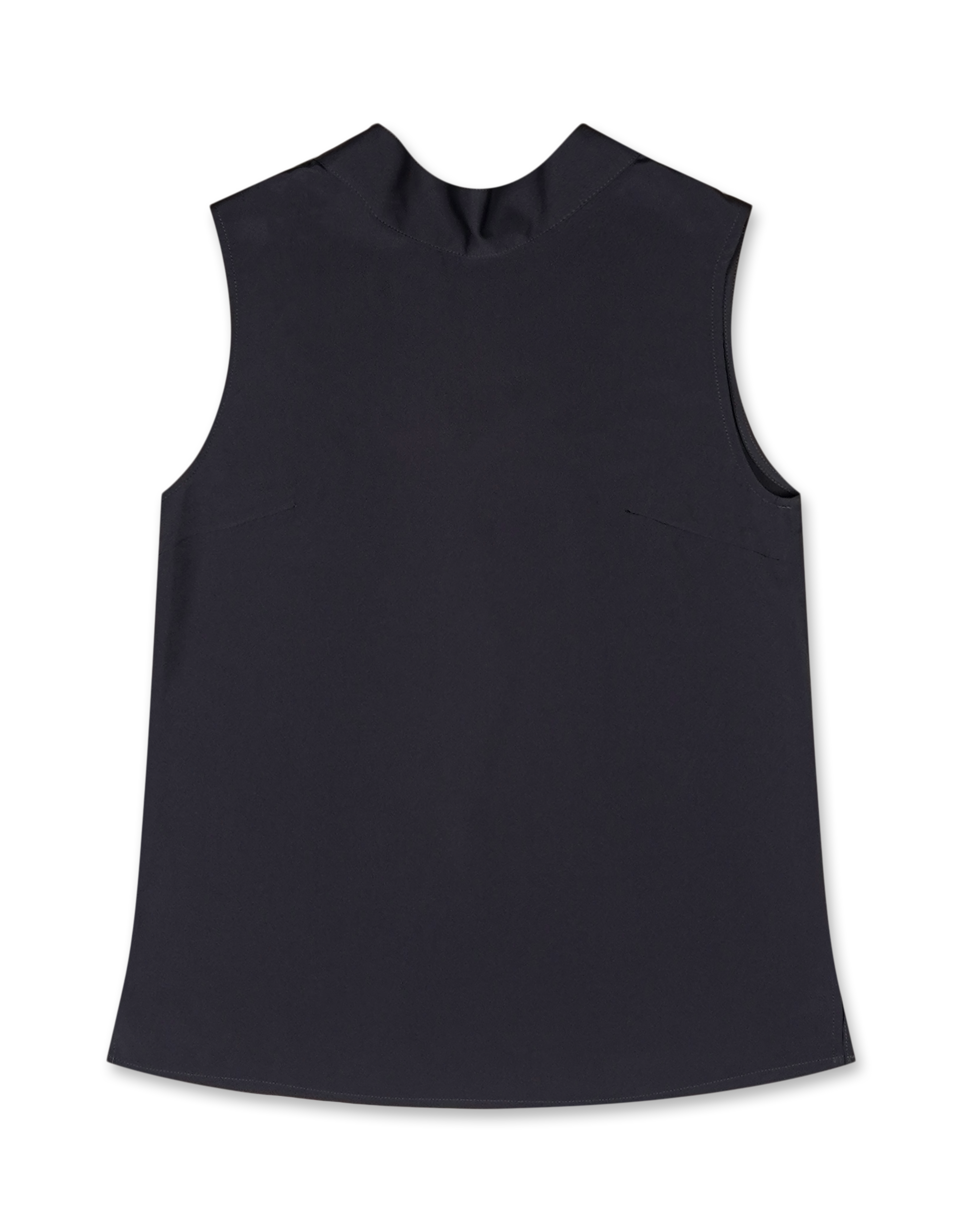 Silky Back Closing Detail Sleeveless Top