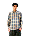 Ombre Flannel One Pocket Checkered Shirt