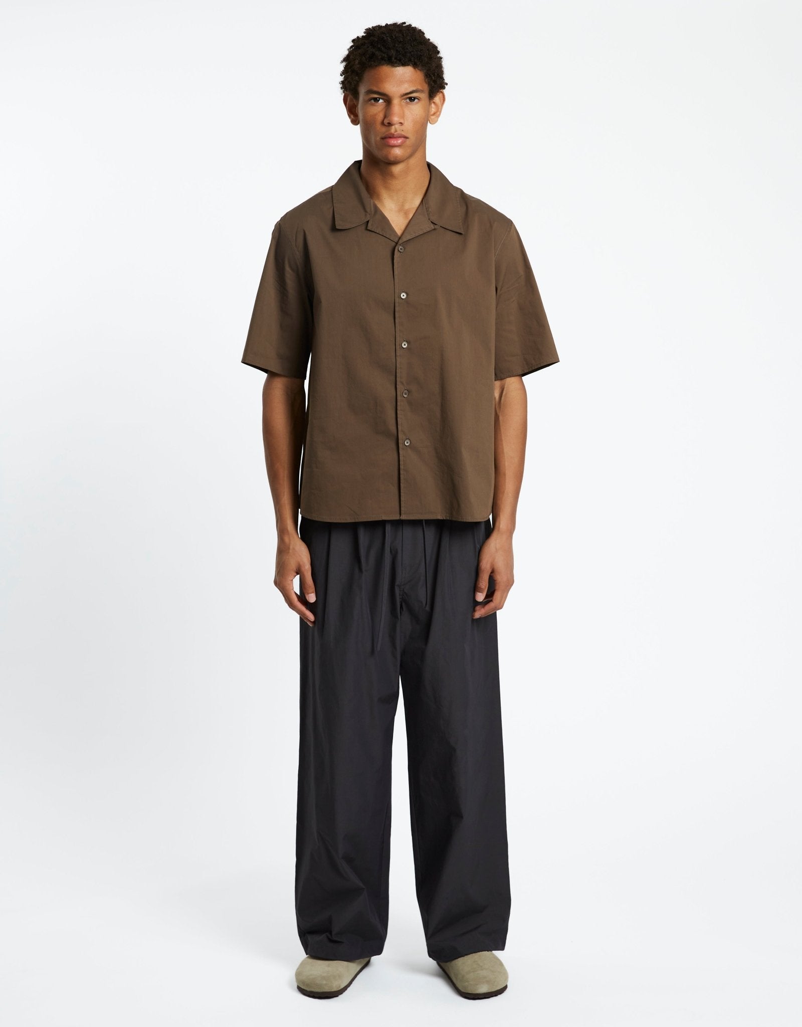 Amomento Open Collar Half Shirt | Rezet Store