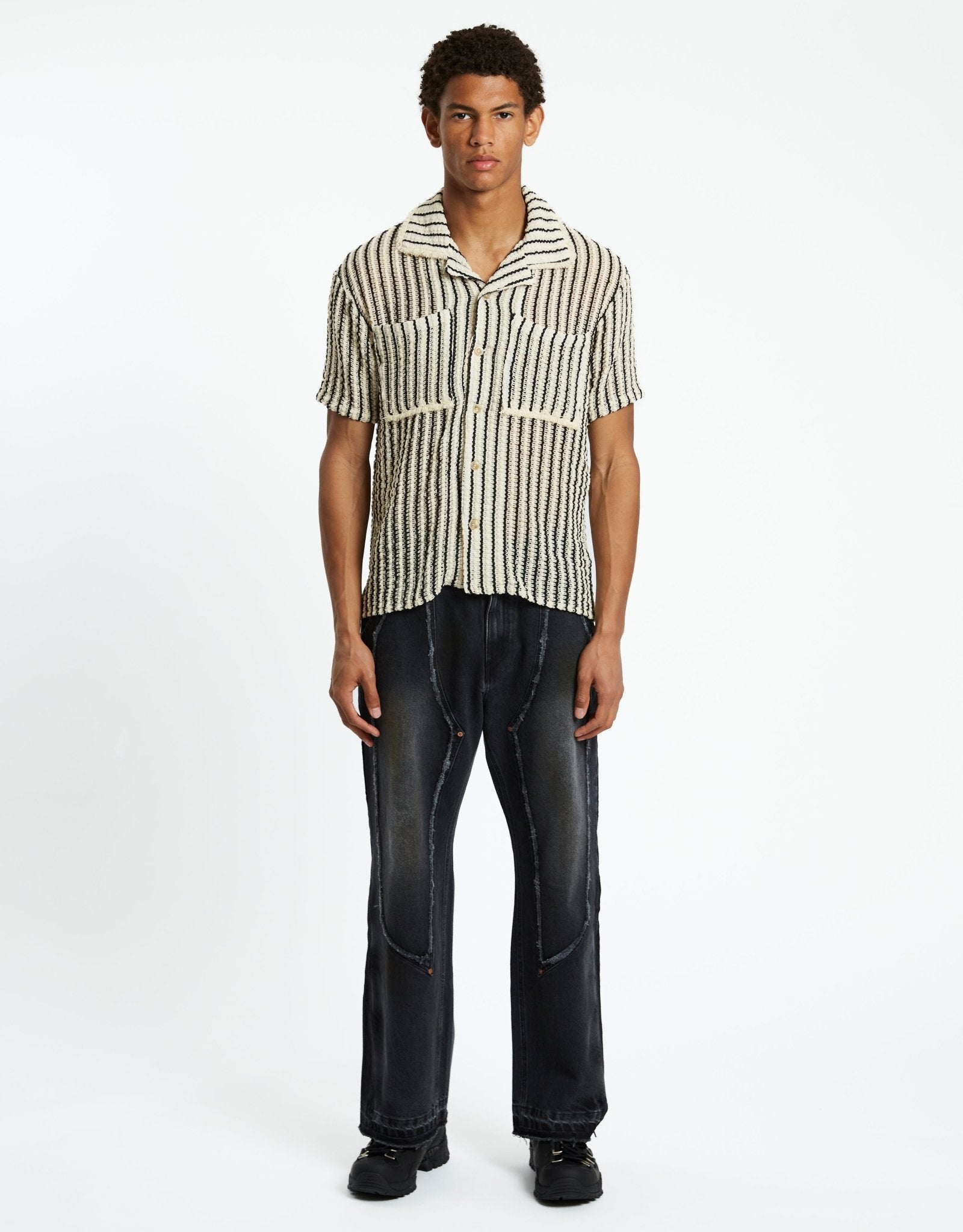 Andersson Bell Sheer Stripe Knit Shirts | Rezet Store