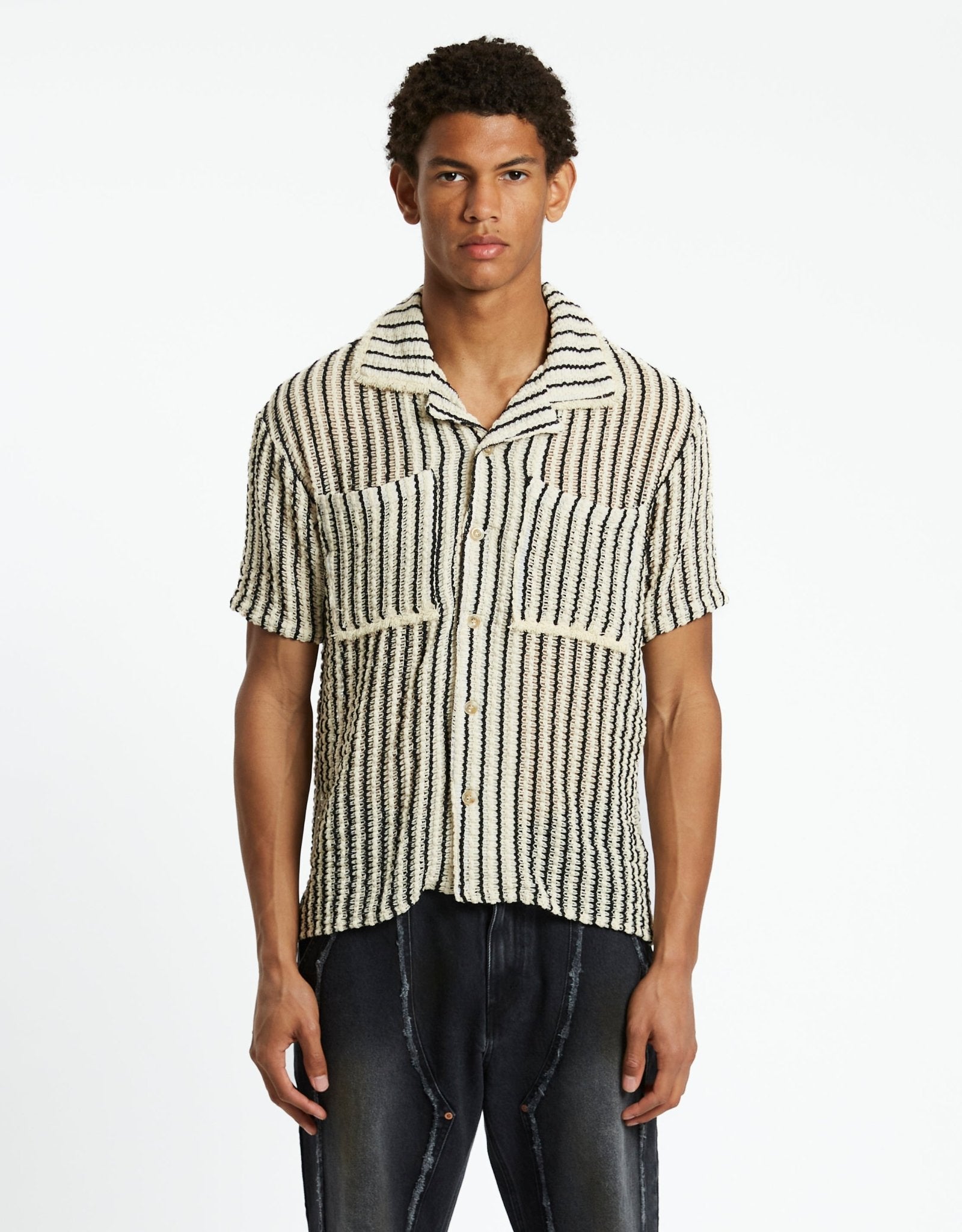 Andersson Bell Sheer Stripe Knit Shirts | Rezet Store