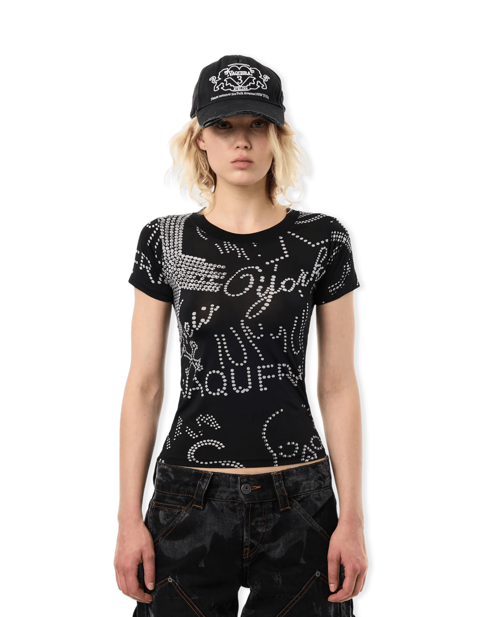 VAQUERA Rhinestuds T-Shirt Knit | Rezet Store