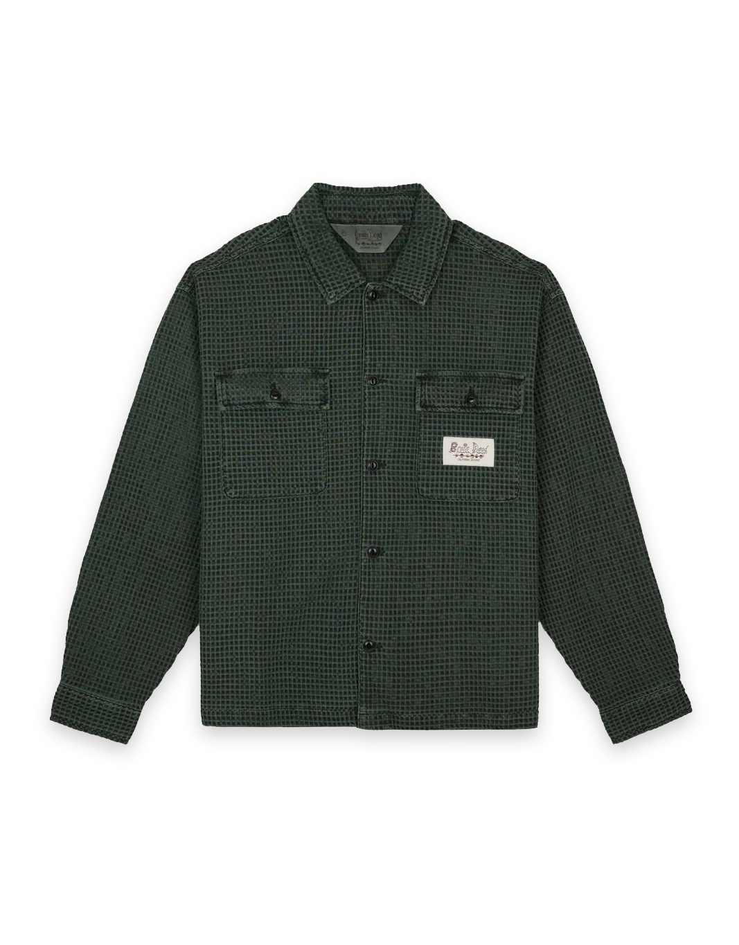 Waffle Button Front Shirt