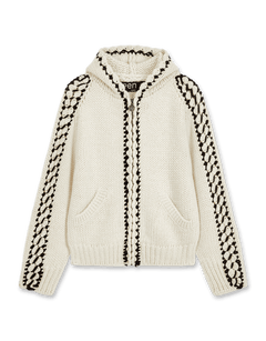 OPEN YY Stitch Zip Up Knit Hoodie | Rezet Store