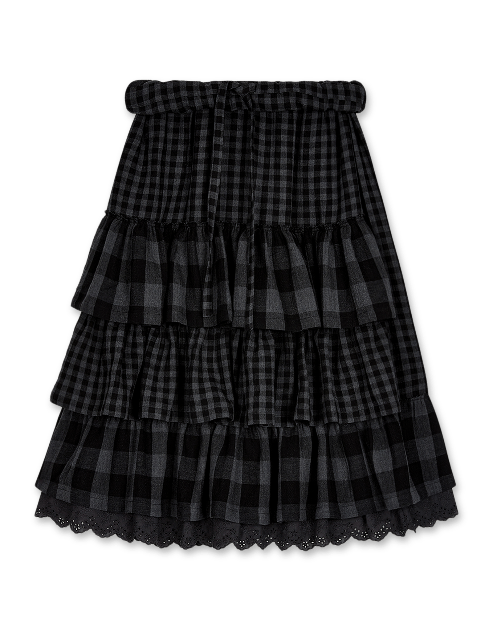 OPEN YY Rolled Waist Tiered Skirt | Rezet Store