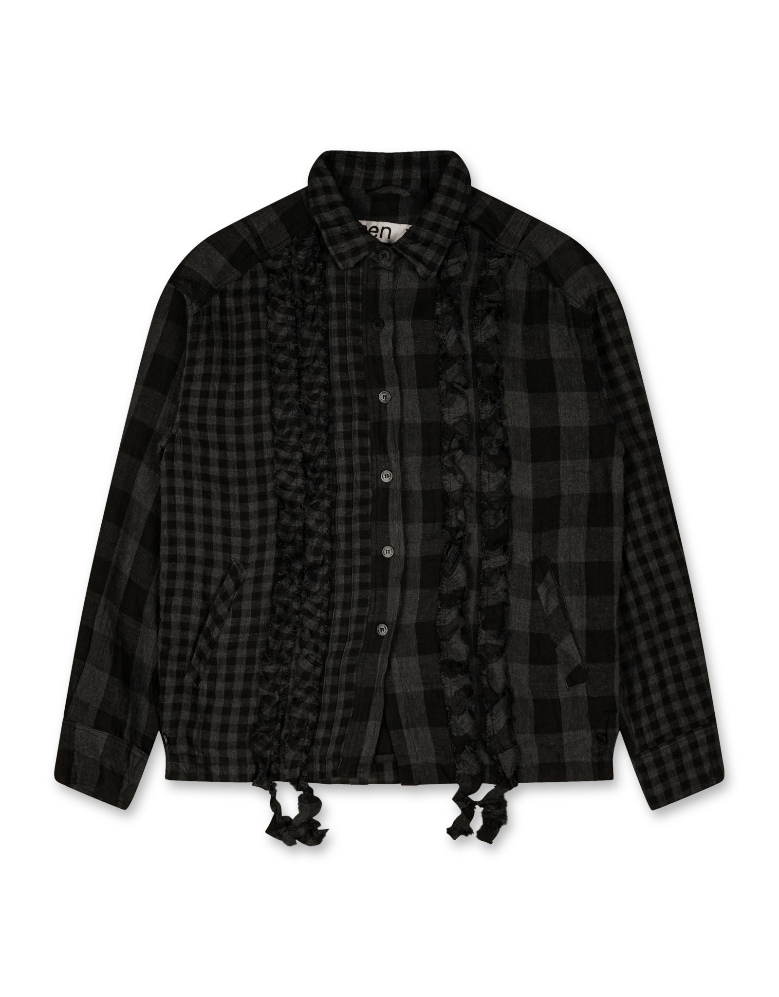 OPEN YY Crinkled Ruffle Shirt | Rezet Store