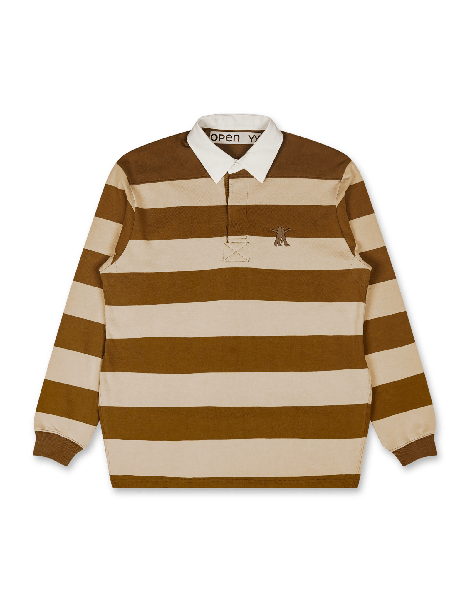 OPEN YY Stripe Trim Rugby Shirt | Rezet Store