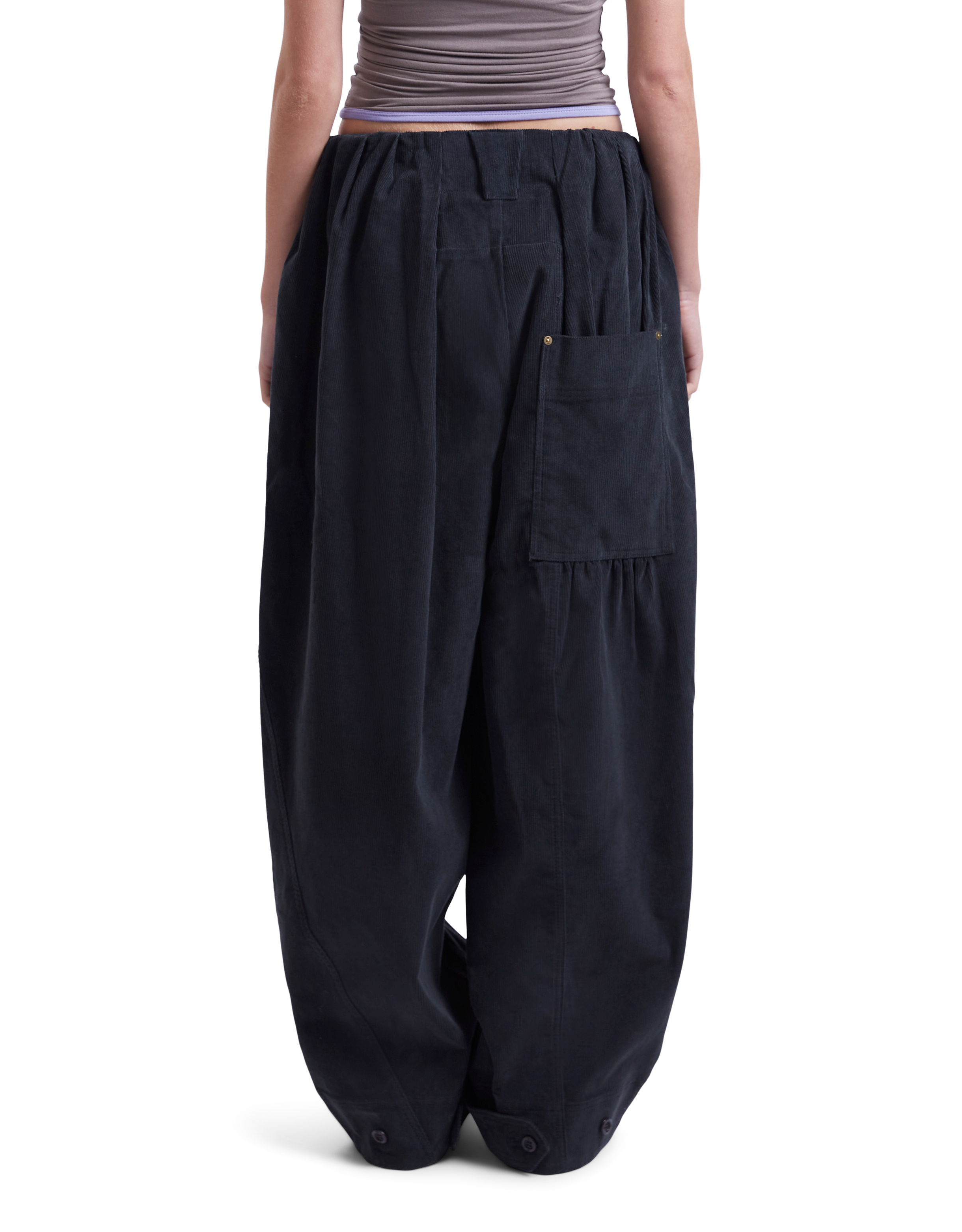 Corduroy Full Gather Pants