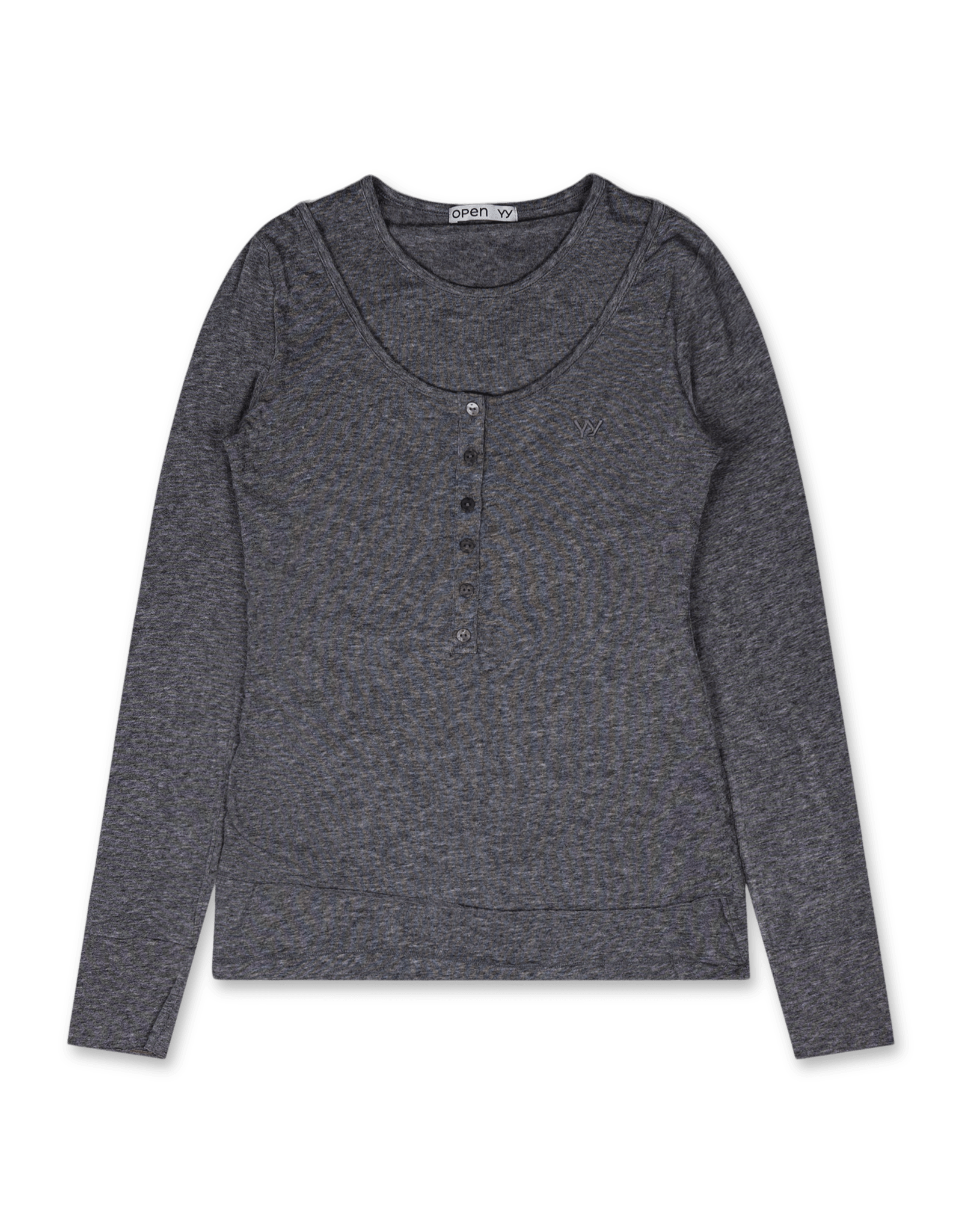 OPEN YY Layered Henley Lounge Tee | Rezet Store