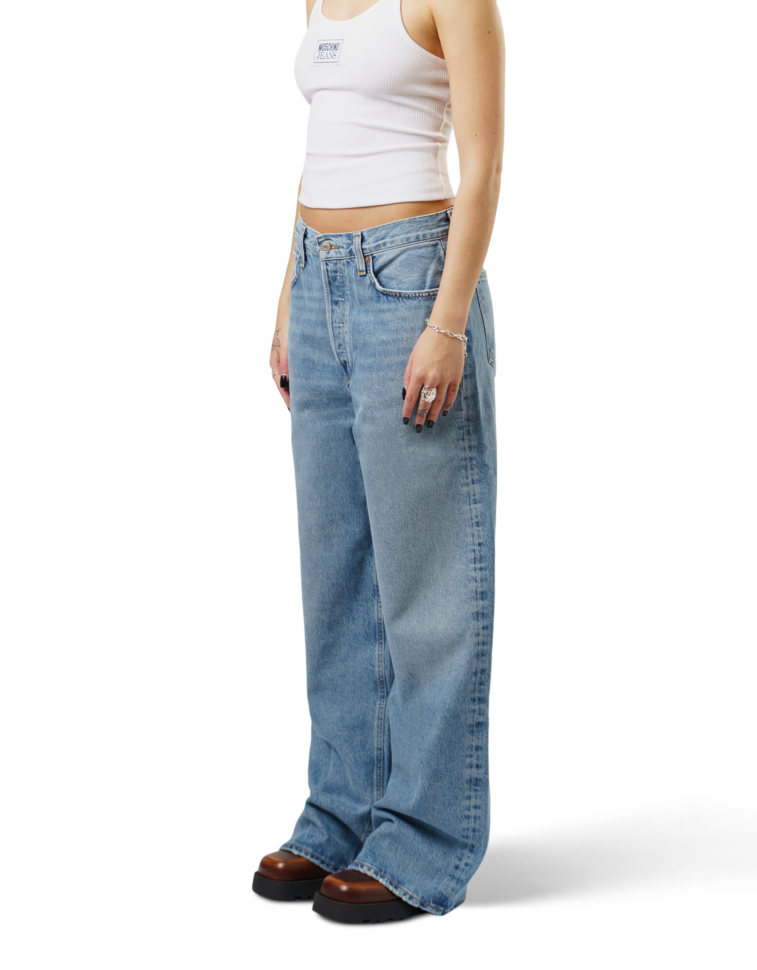 W' Low Slung Baggy Jeans