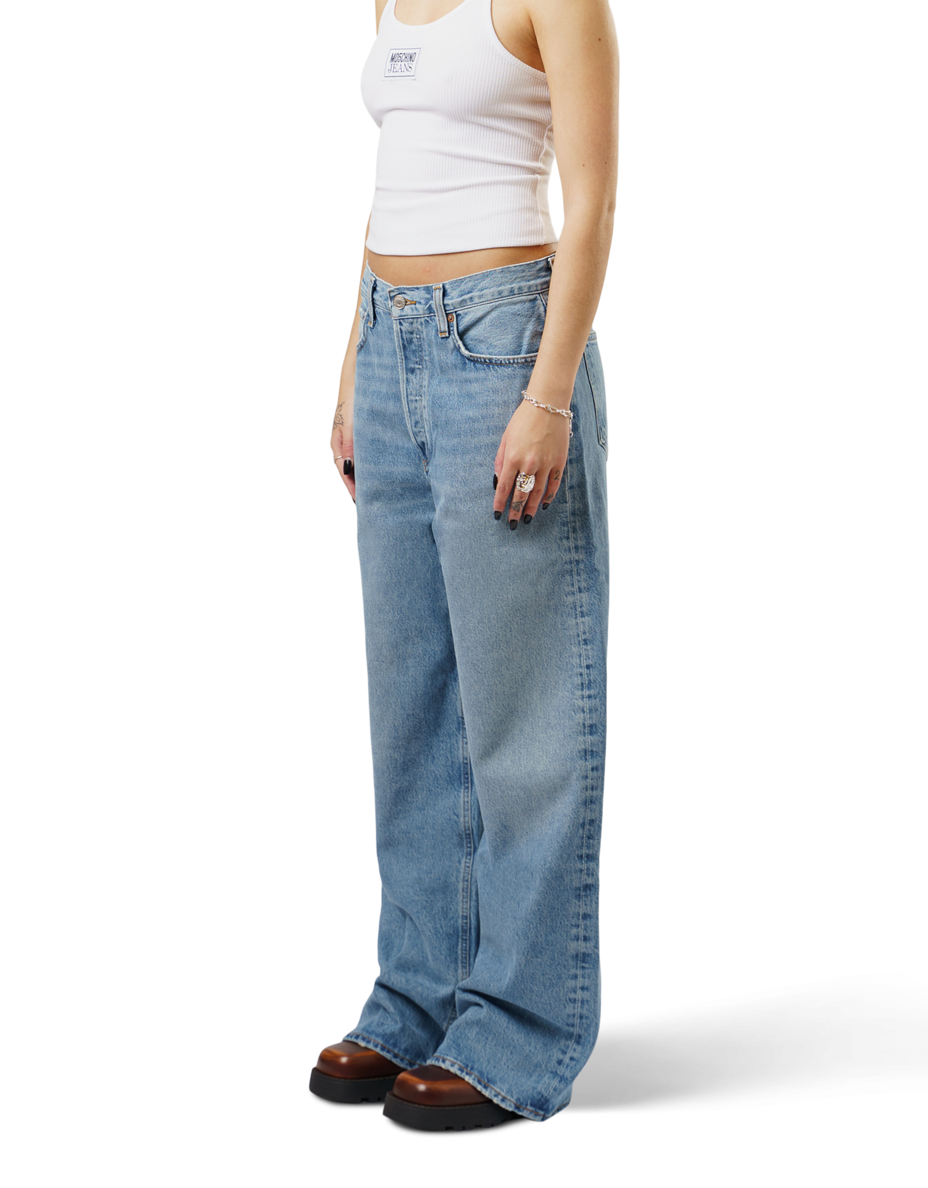 W' Low Slung Baggy Jeans