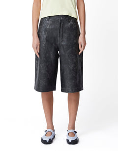 oval square Bold Leather Shorts - Rezetstore