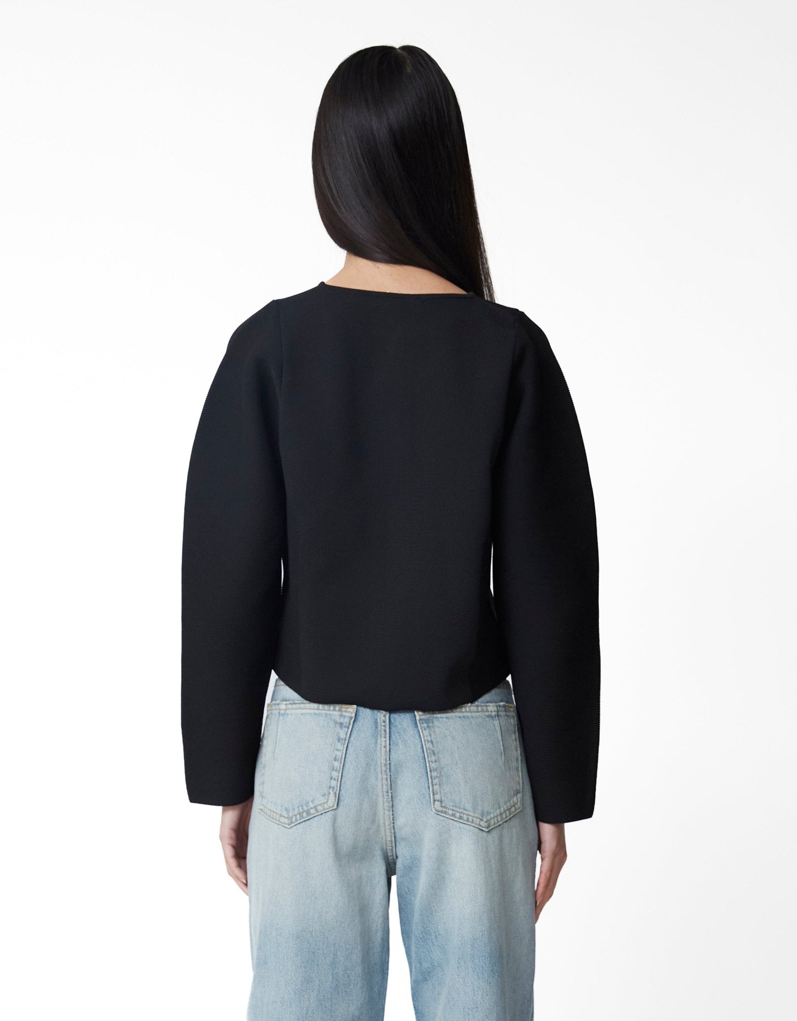 Amomento Rounded Zip - Up Cardigan - Rezetstore