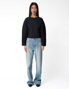 Amomento Rounded Zip - Up Cardigan - Rezetstore