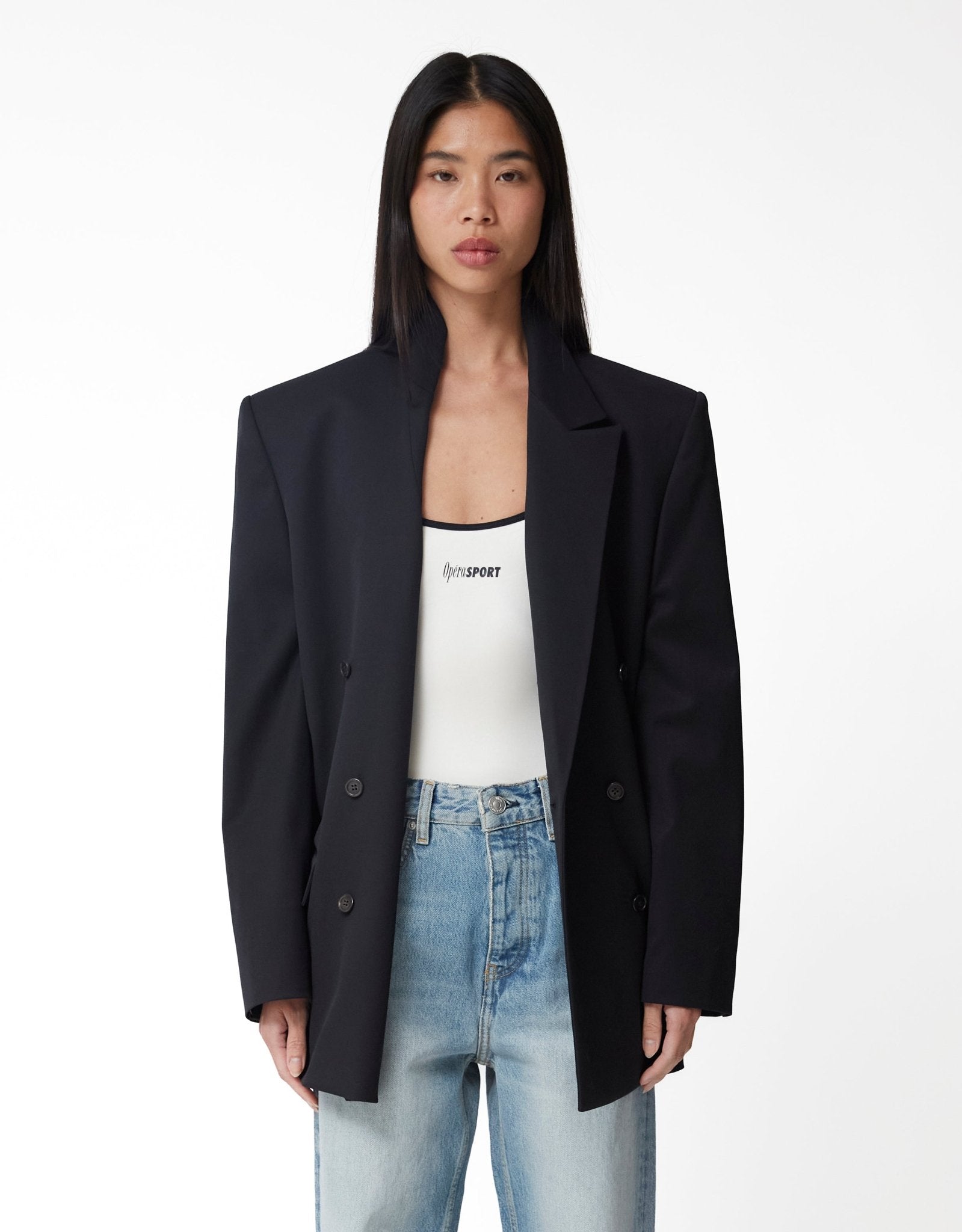 Amomento Double Breasted Wool Jacket - Rezetstore