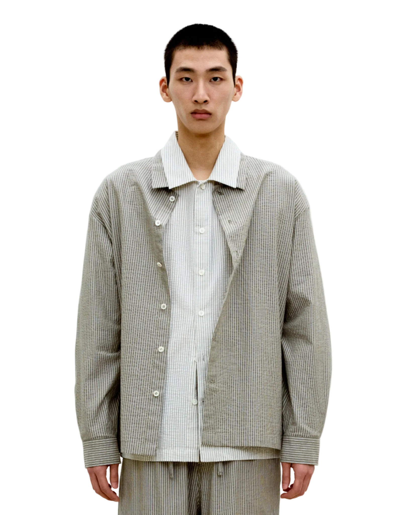 Stripe Cotton Lounge Shirt