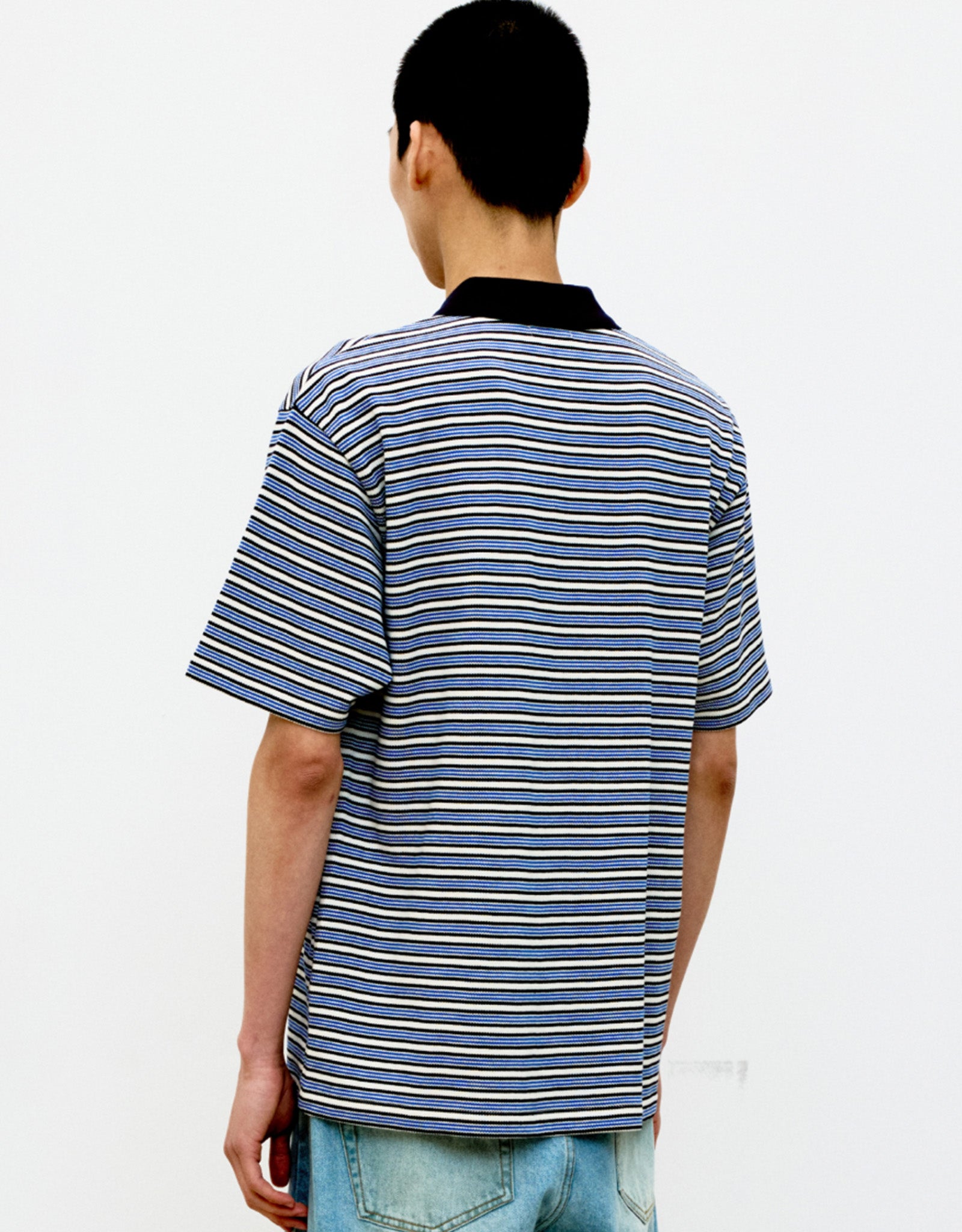 Multi-Pin Stripe Polo Shirt