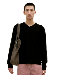 V-Neck Merino Wool Layered Sweater