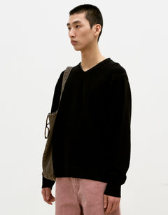 V-Neck Merino Wool Layered Sweater