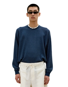 Garment Dying Waffle Raglan Long Sleeve T-Shirt