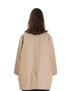 Cotton Polyester Chambray Soutien Collar Coat