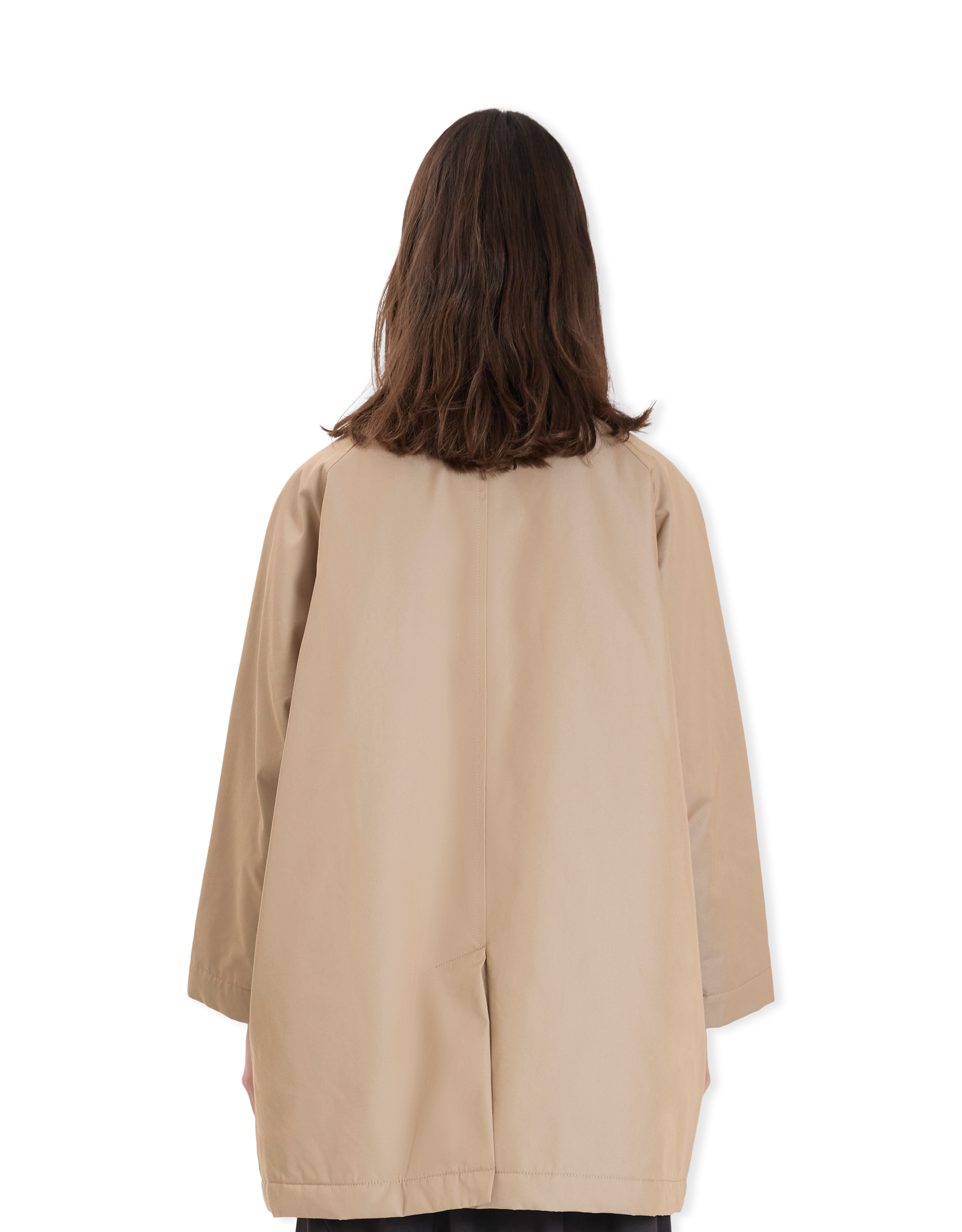 Cotton Polyester Chambray Soutien Collar Coat