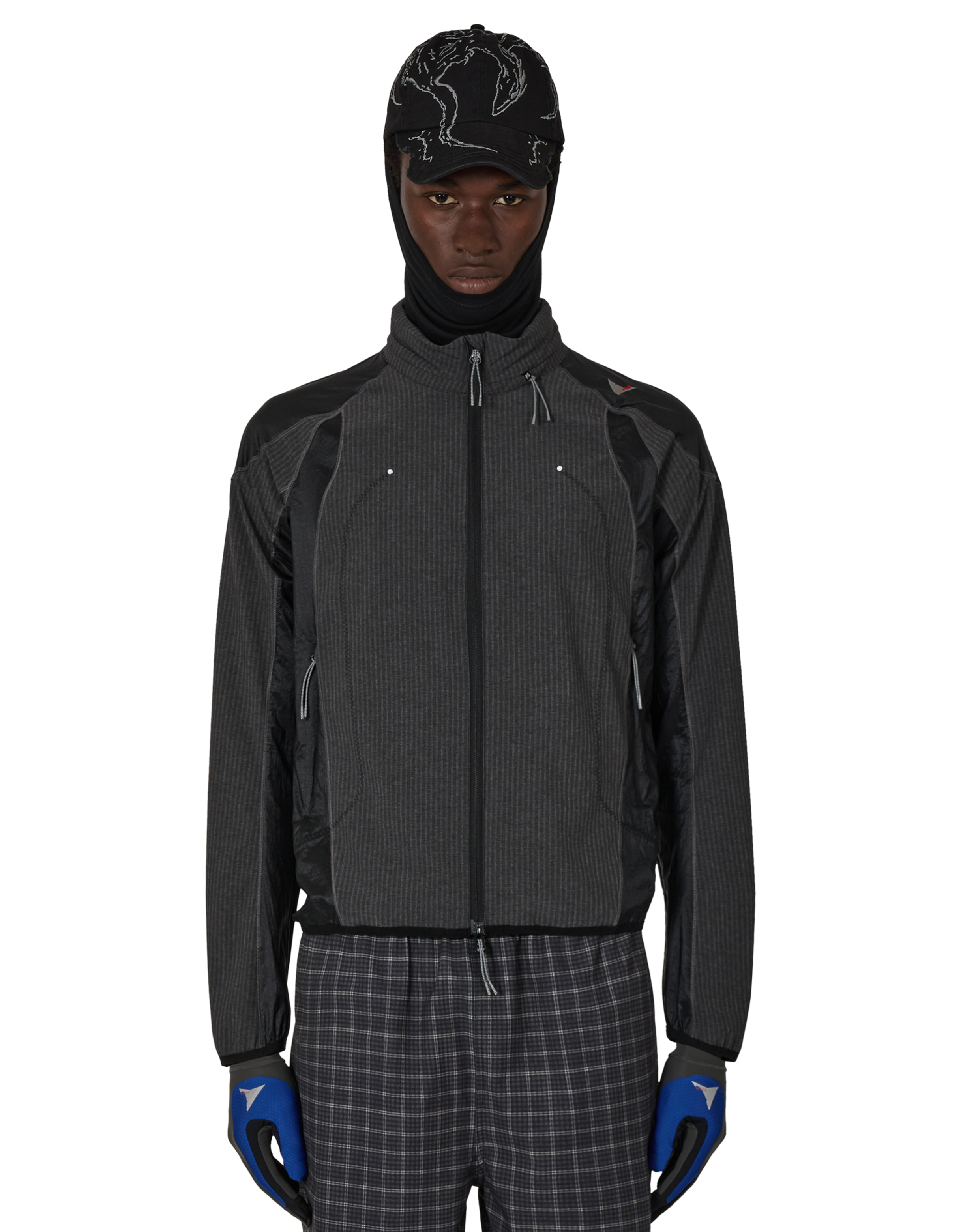 Numb Pinstriped Hooded Wind Jacket