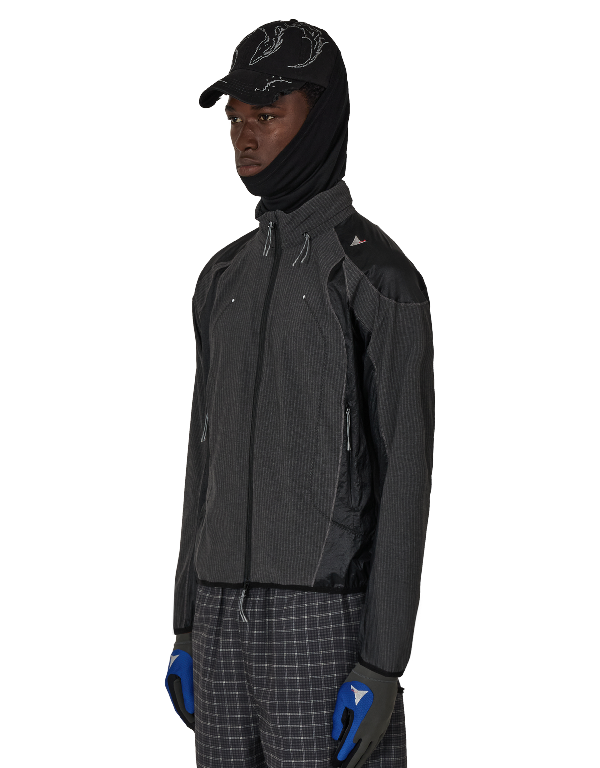 Numb Pinstriped Hooded Wind Jacket