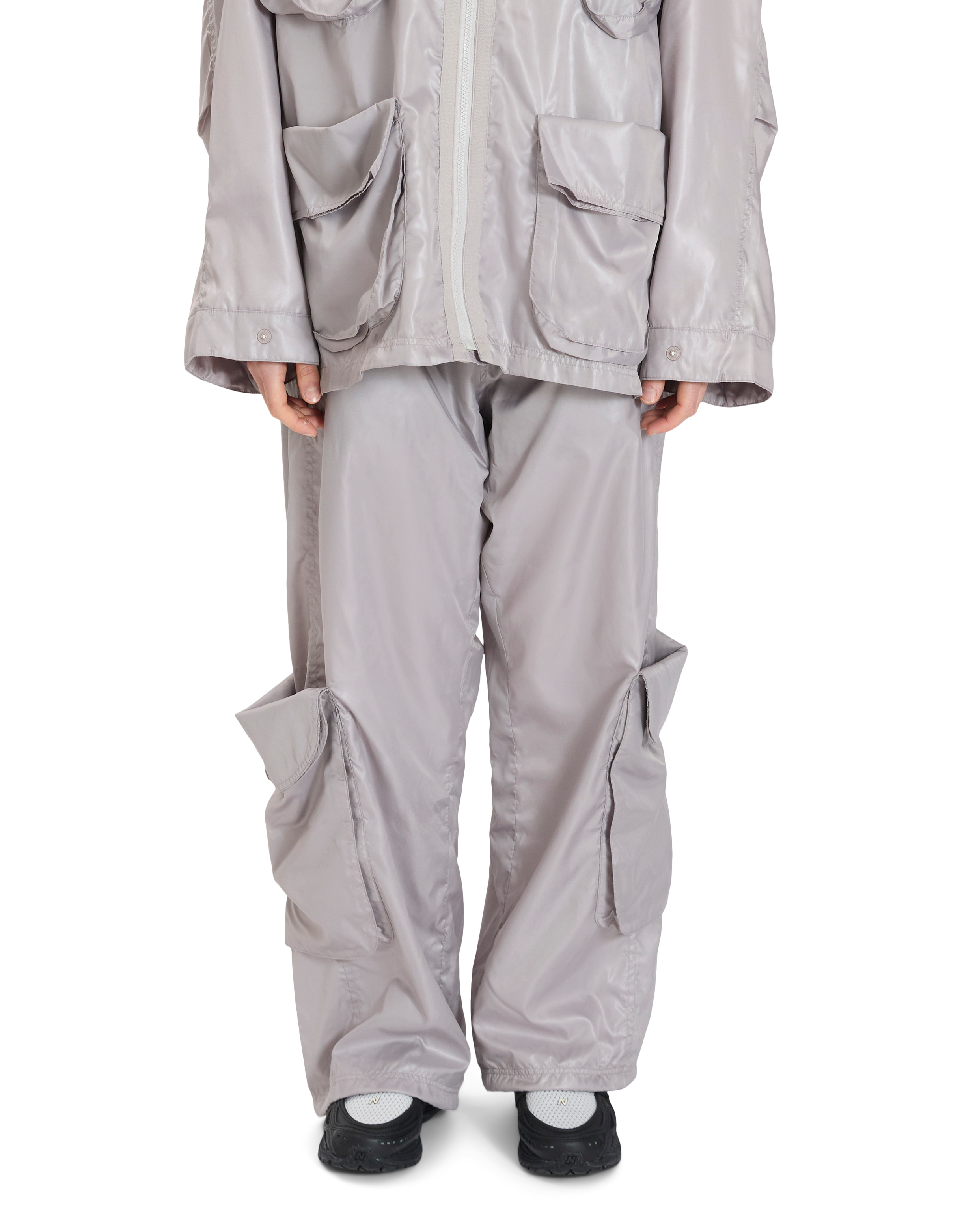 Rolled Waist Cargo Wind Pants
