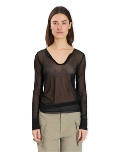 Mesh Hook Henley Long Sleeve