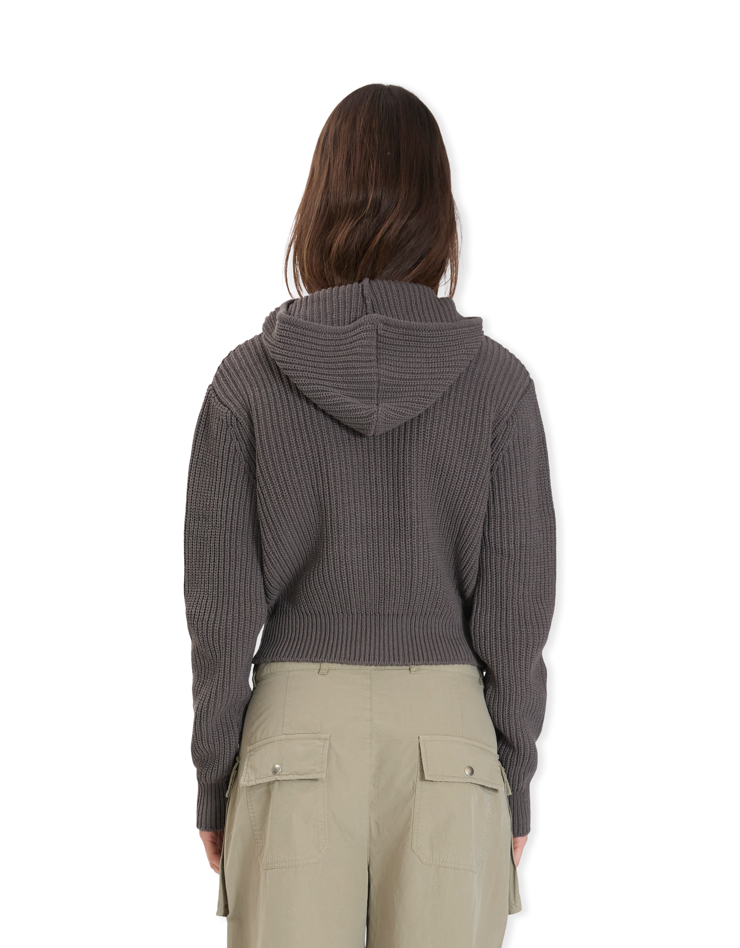 Hooded Button Cardigan