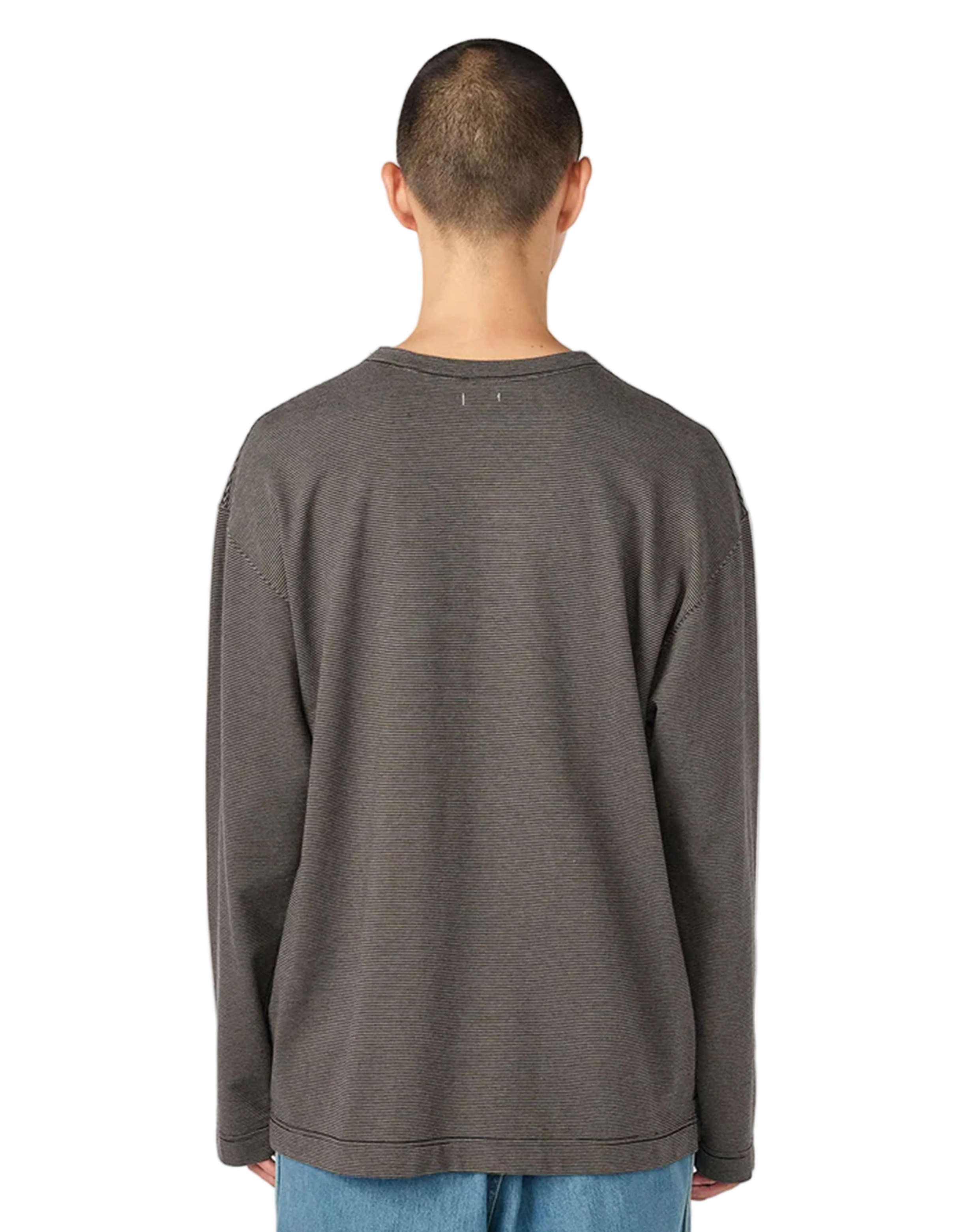 Micro Stripe Pocket L/S Tee