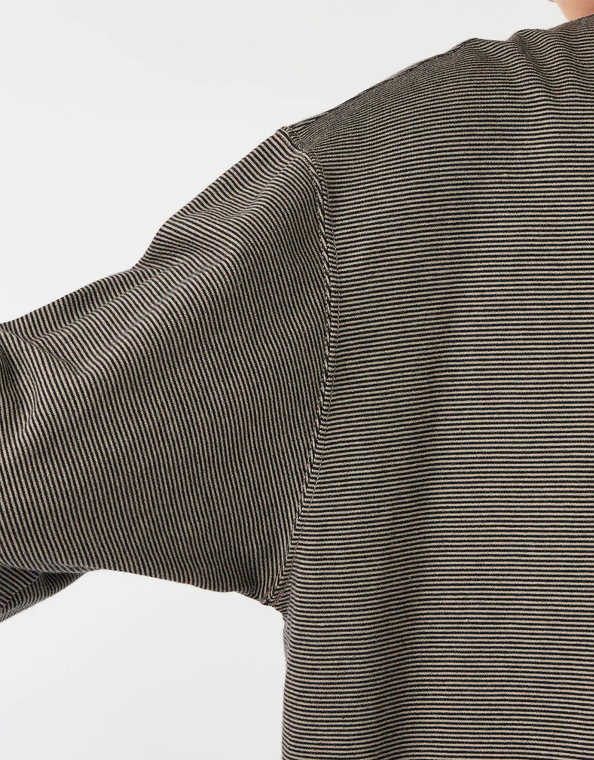 Micro Stripe Pocket L/S Tee