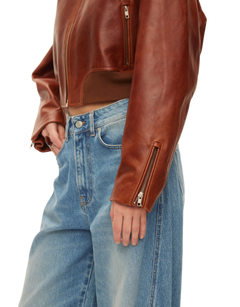 Marilyn Leather Bomber
