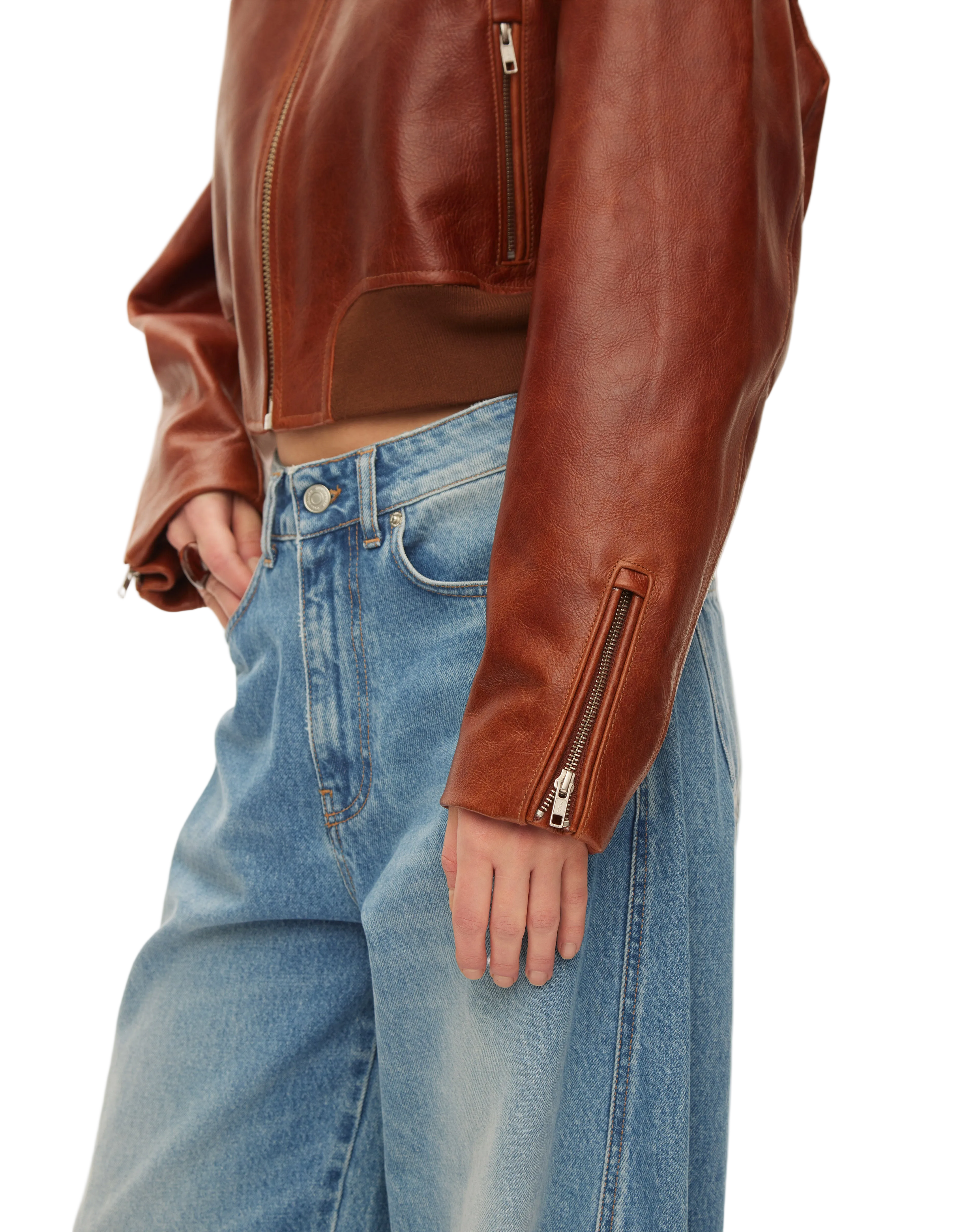 Marilyn Leather Bomber
