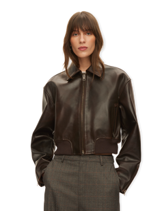 Marilyn Leather Bomber