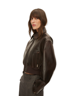 Marilyn Leather Bomber