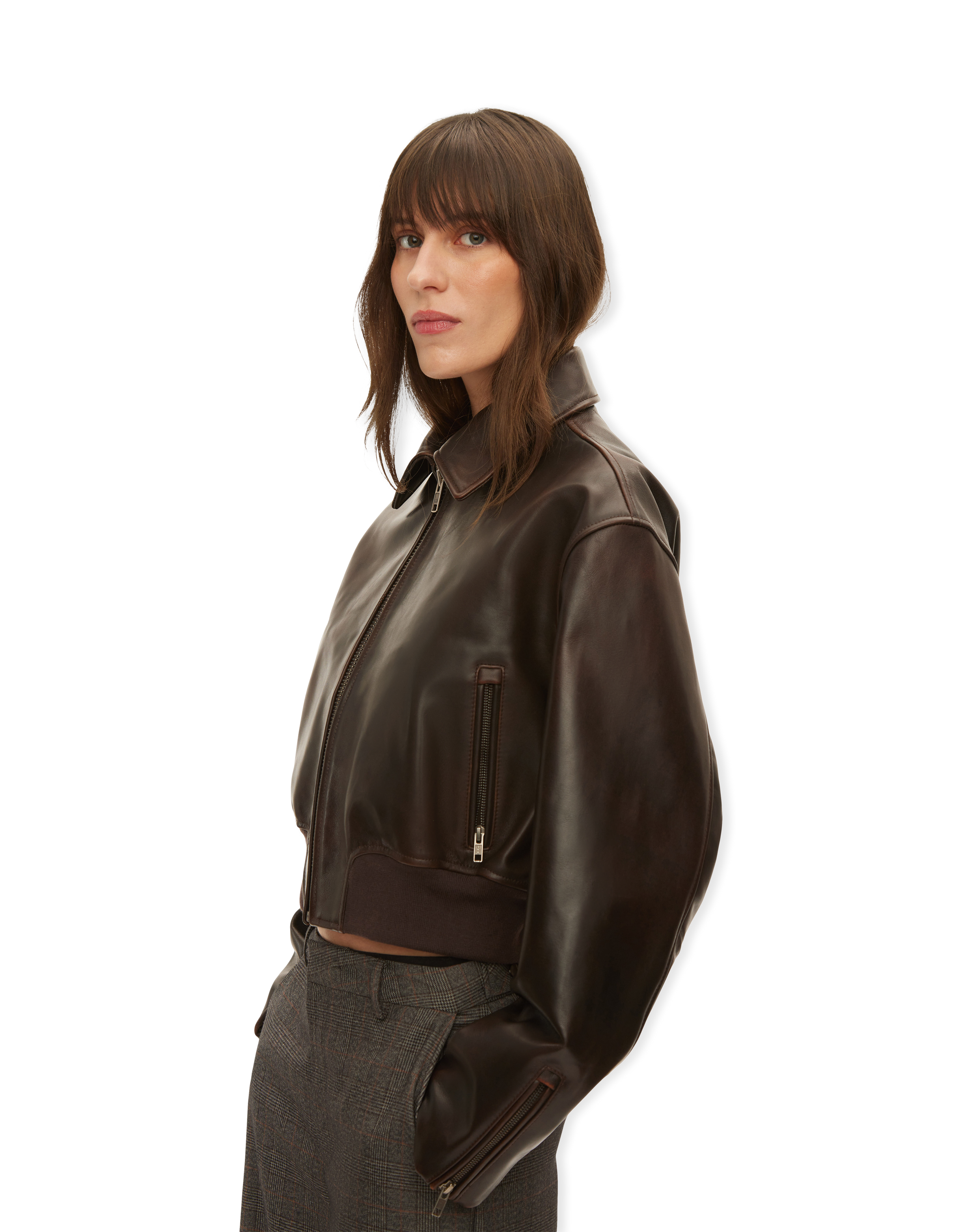 Marilyn Leather Bomber