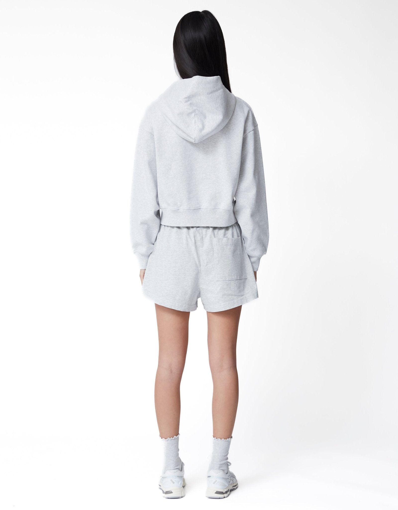 Sporty & Rich Varsity Crest Cropped Zip Hoodie - Rezetstore