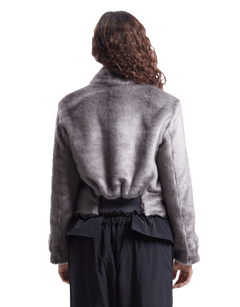 Faux Fur Tab Toggle Jacket