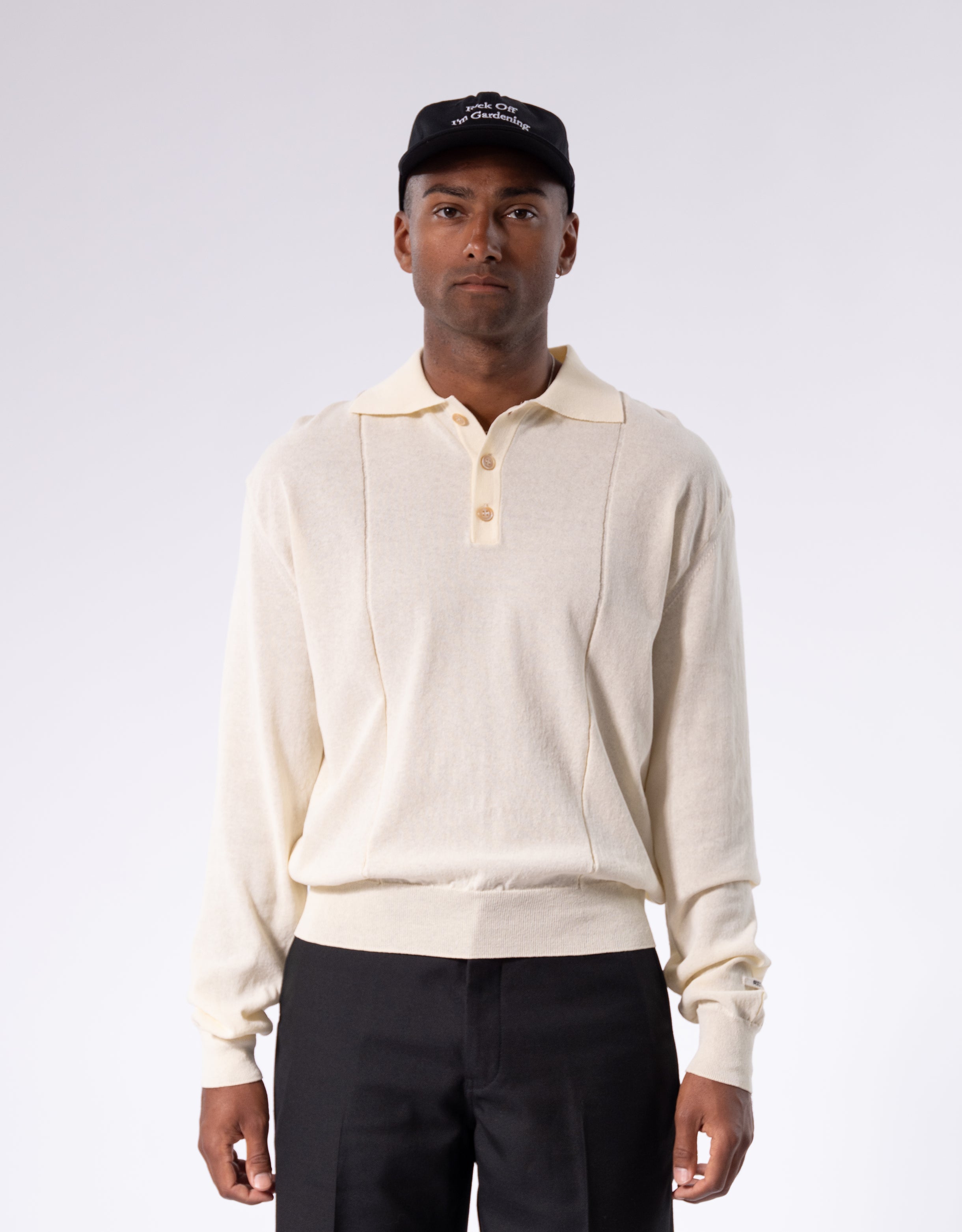 Logo Jacquard Patch Sheer Polo