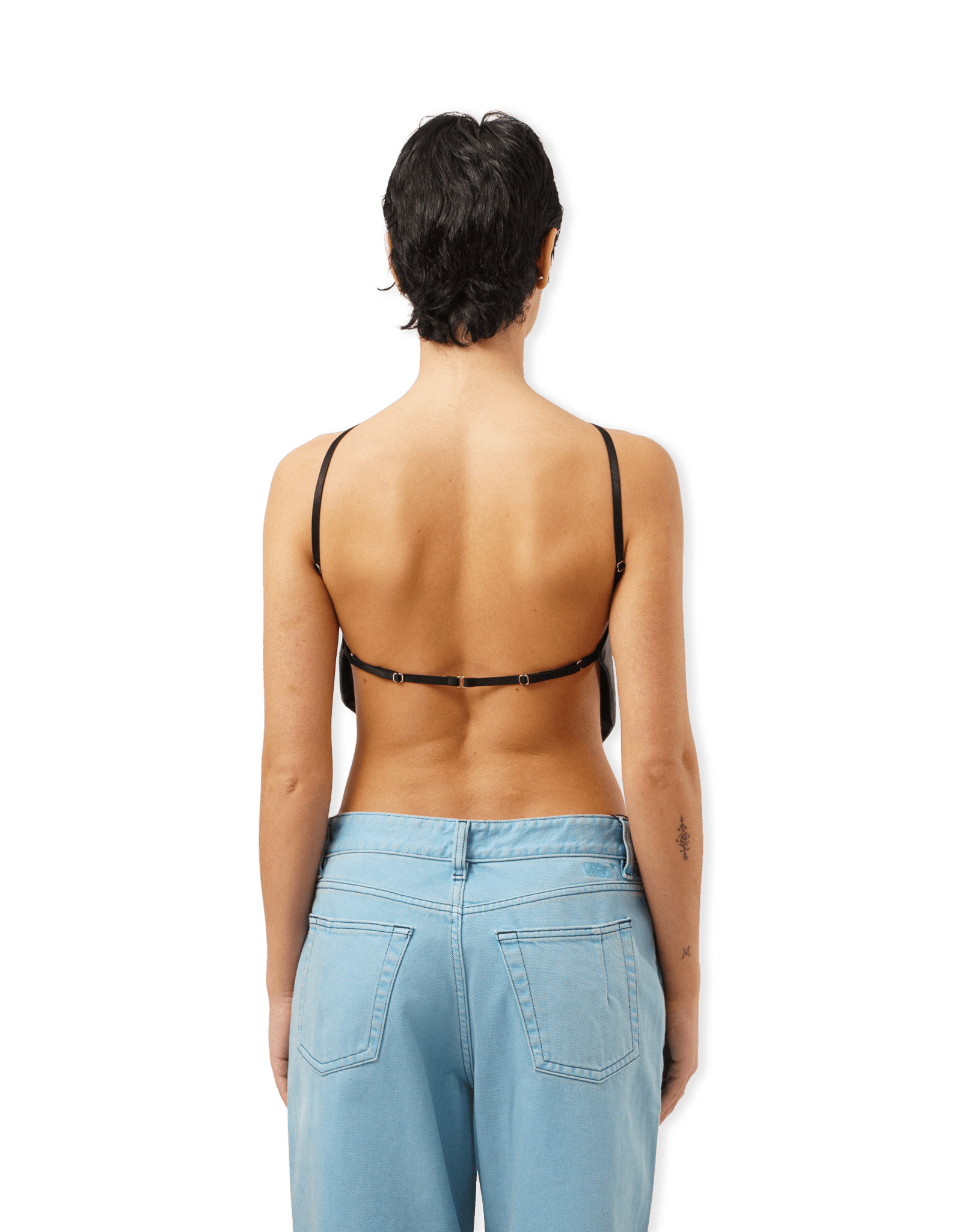 Mina Imitation Leather Top