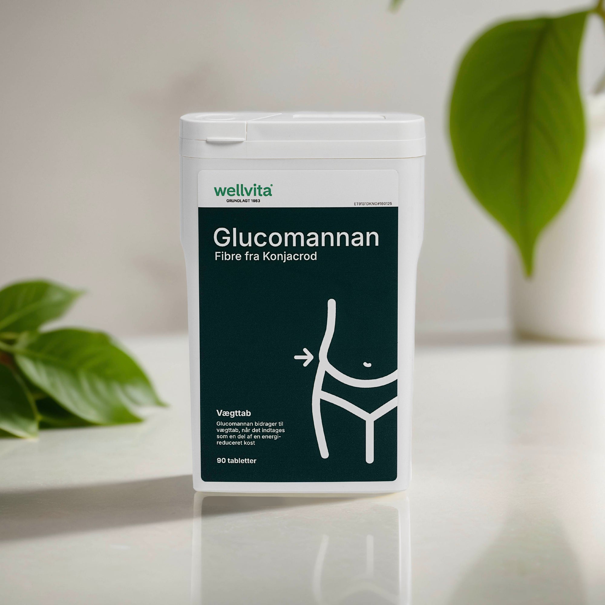 Glucomannan kostfiber fra konjacrod til vægttab i tabletform 90 stk.