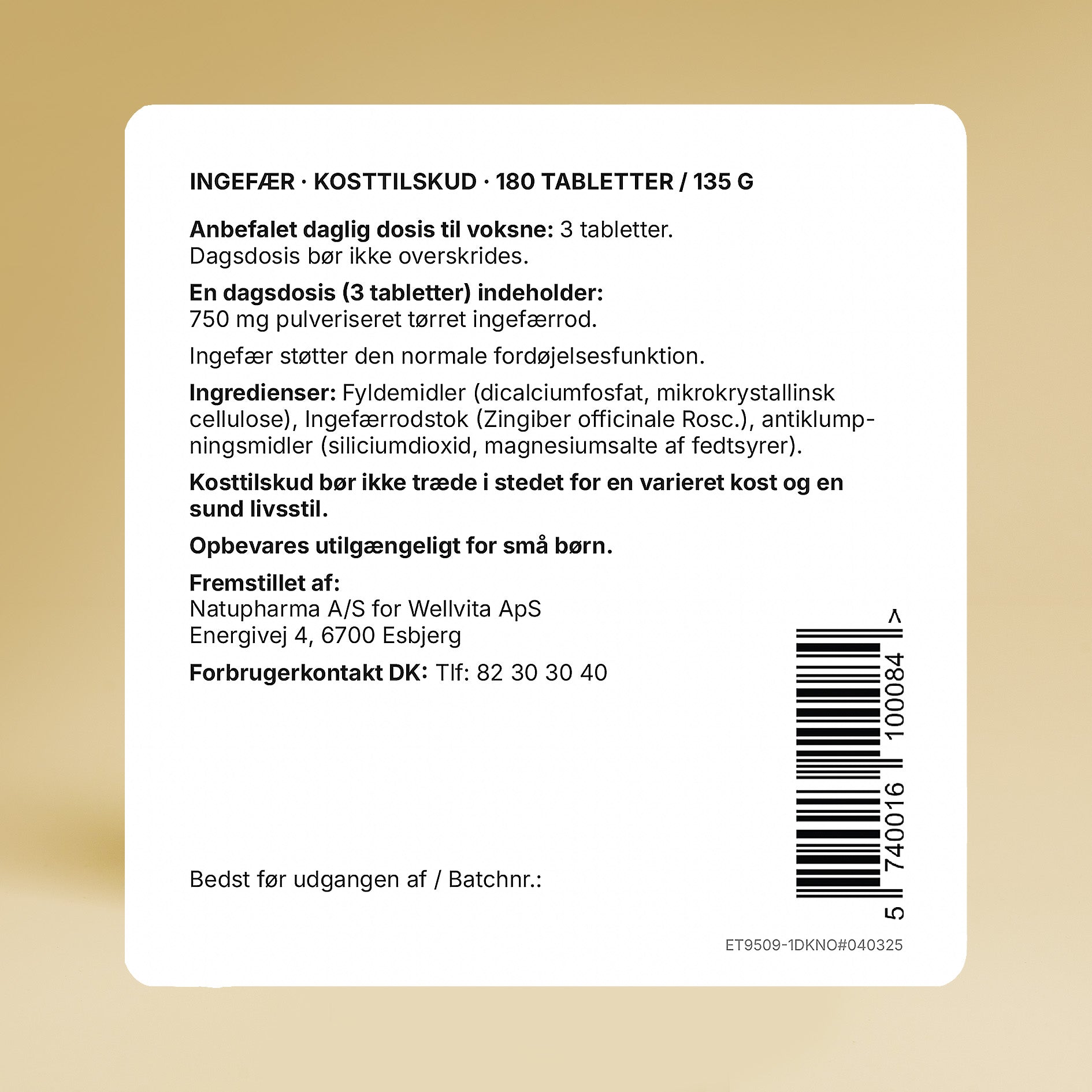 Ingefær til en normal fordøjelsesfunktion