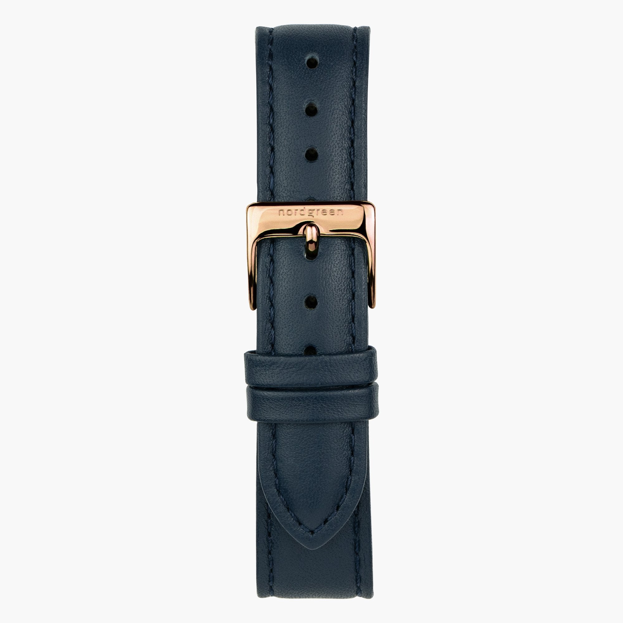 Navy Vegan Leather - Rose Gold