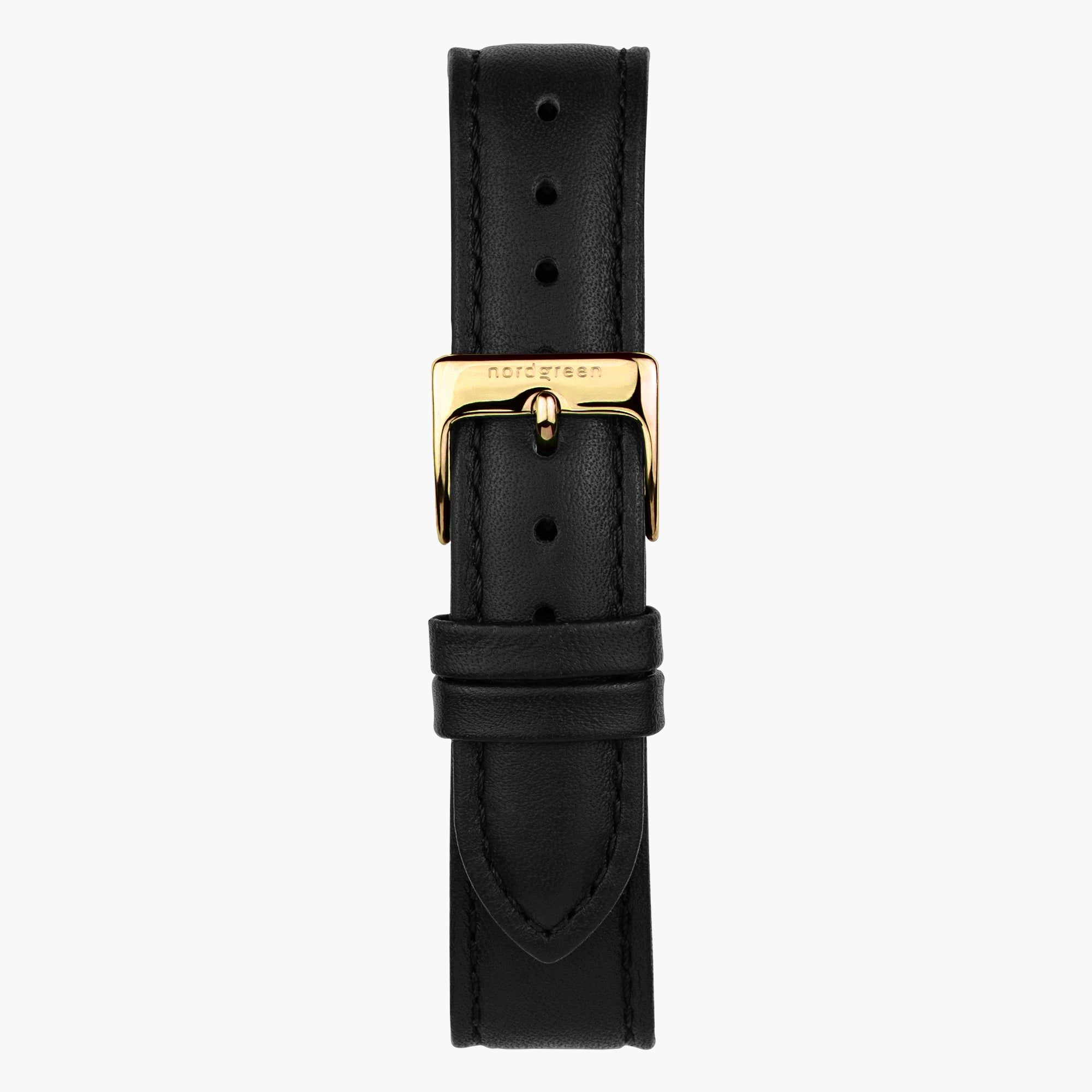 Black Leather Strap - Gold