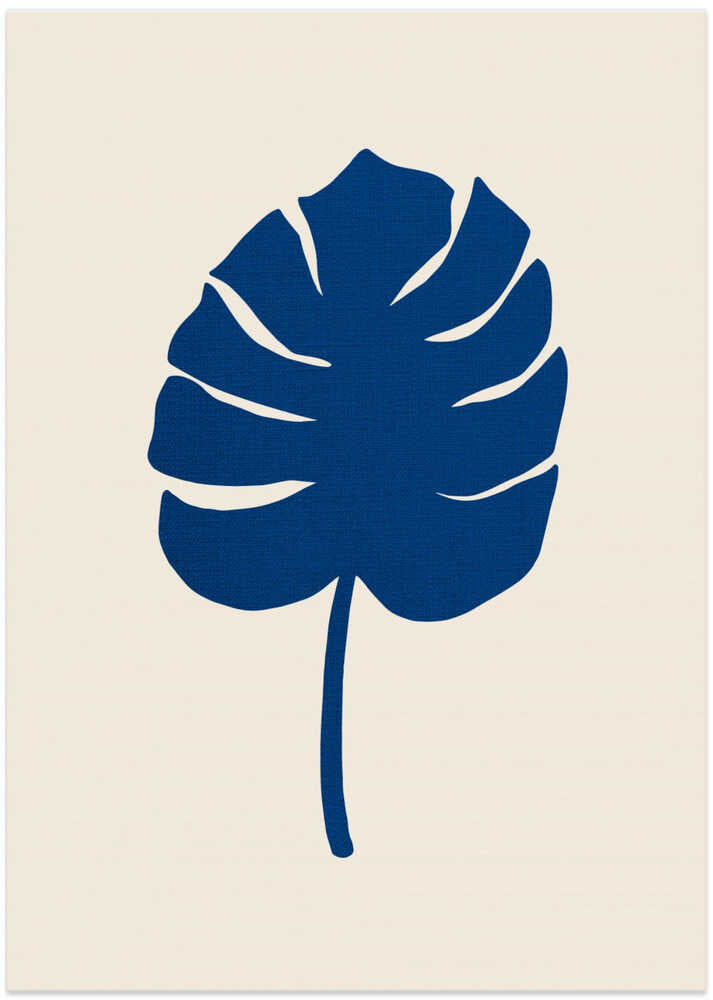 Monstera Canvas Blue